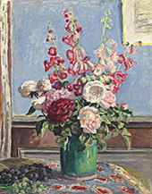 Bouquet or Roses and Foxgloves By Albert Andre