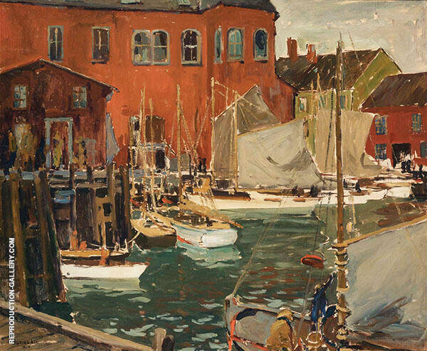Eastport 1920 by Jonas Lie | Oil Painting Reproduction
