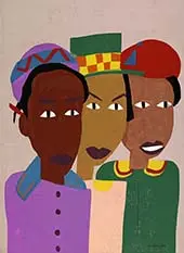 Three Friends c1944 By William H Johnson