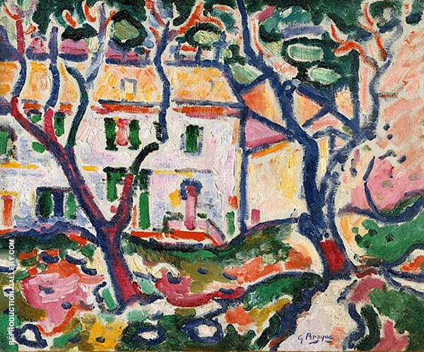 House Behind the Trees c1906 by Georges Braque | Oil Painting Reproduction