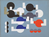 Composition of Circles and Overlapping Angles 1930 By Sophie Taeuber-Arp
