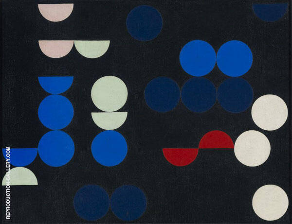Composition with Circles and Semi Circles 1935 | Oil Painting Reproduction