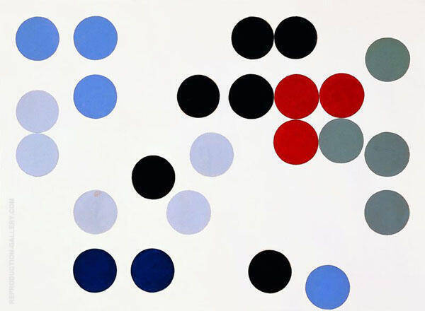 Dynamic Circles 1934 by Sophie Taeuber-Arp | Oil Painting Reproduction