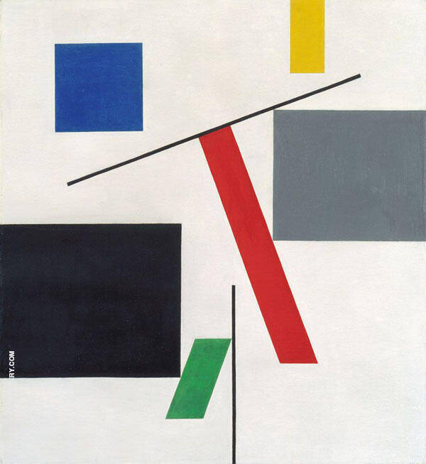 Equilibre 1932 by Sophie Taeuber-Arp | Oil Painting Reproduction
