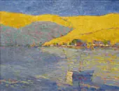 Boats and Yellow Hills By Selden Connor Gile