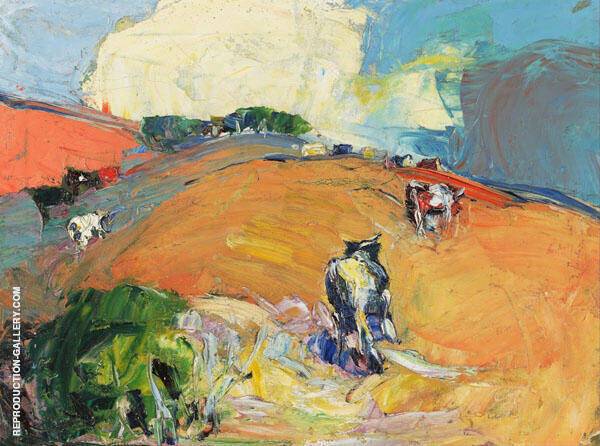 Cows and Pasture by Selden Connor Gile | Oil Painting Reproduction