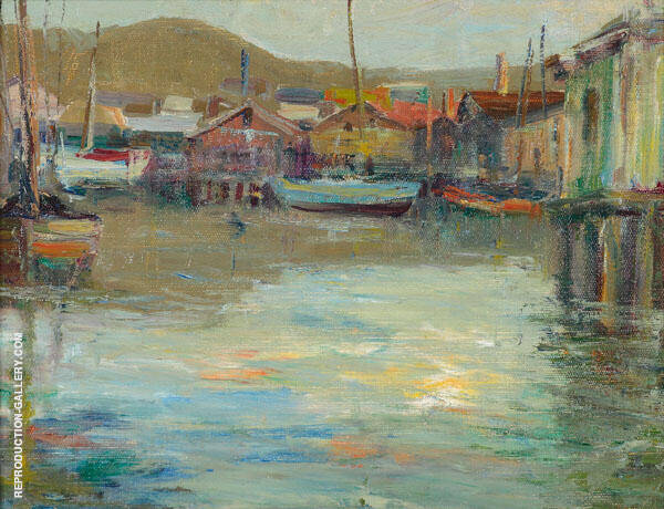 Tiburon Waterfront by Selden Connor Gile | Oil Painting Reproduction