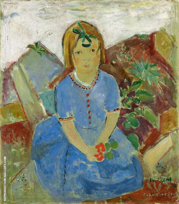 Brigitte in Blue By Oskar Moll