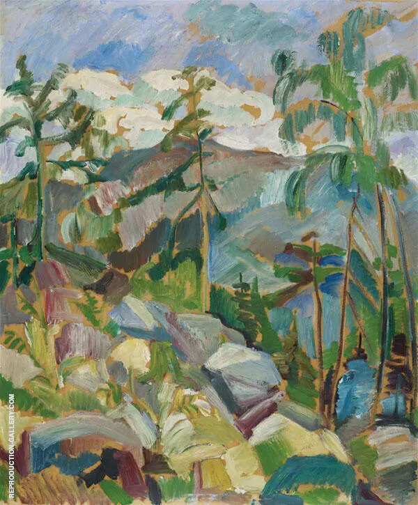 Mountain Landscape By Oskar Moll