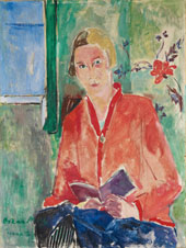 Reader with Red Jacket By Oskar Moll