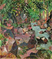 Rocks by a Brook By Oskar Moll