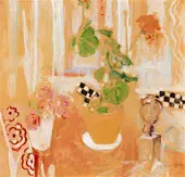 Still Life with Bronze Head By Oskar Moll