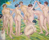 Nudes Women Dancing in a Ring By Francisco Iturino