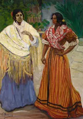 Two Gypsies By Francisco Iturino