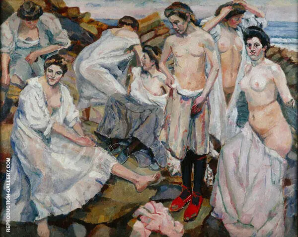 Women by The River By Francisco Iturino