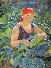 Girl on The Tobacco Plantation By Ilya Mashkov