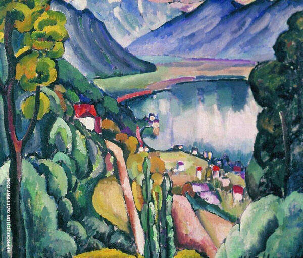 Lake Geneva 1914 by Ilya Mashkov | Oil Painting Reproduction