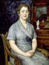 Portrait of The Artist's Wife Maria By Ilya Mashkov