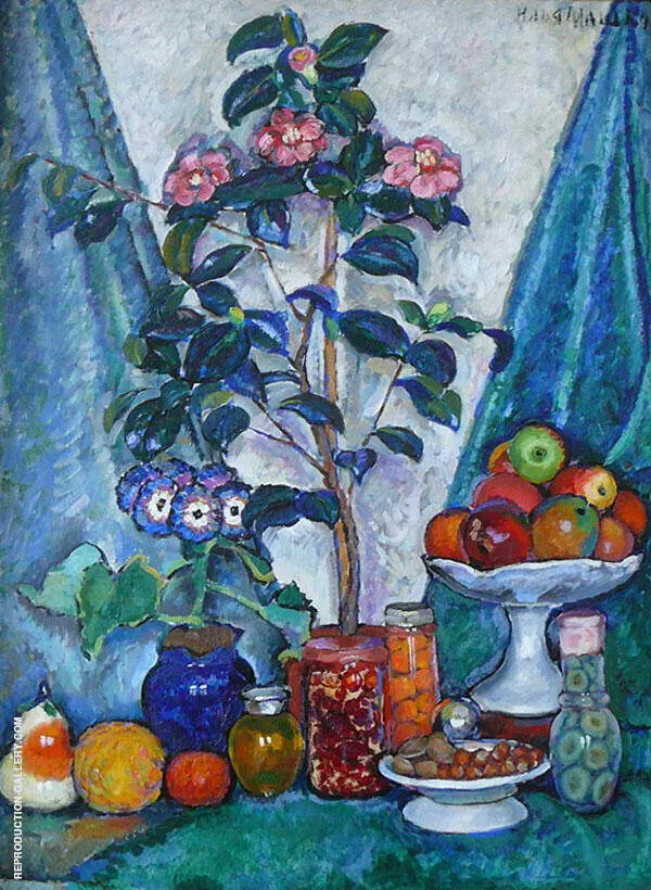 Still Life with Camellias 1915 By Ilya Mashkov