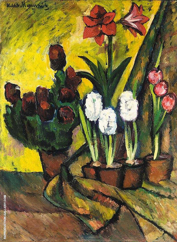 Still Life with Flowers 1912 by Ilya Mashkov | Oil Painting Reproduction