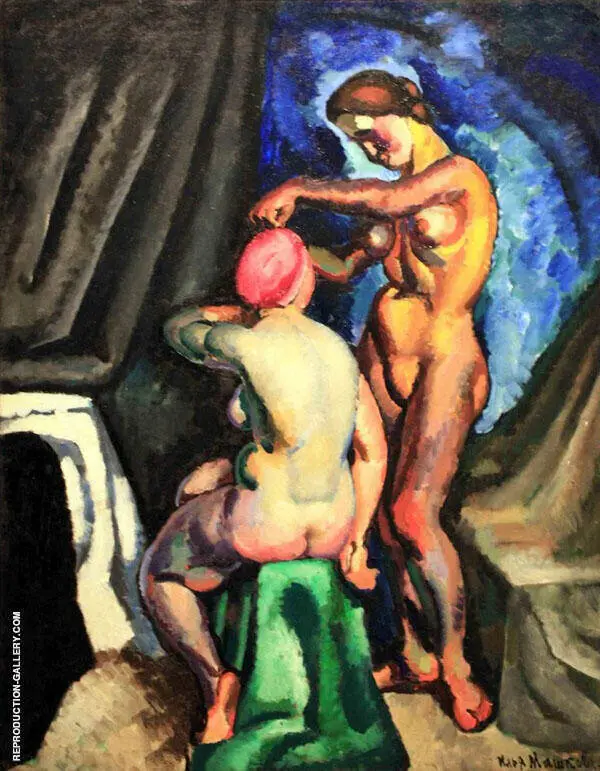 Two Nudes By Ilya Mashkov