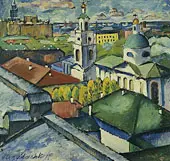 View of Moscow Myasnitsky District 1913 By Ilya Mashkov