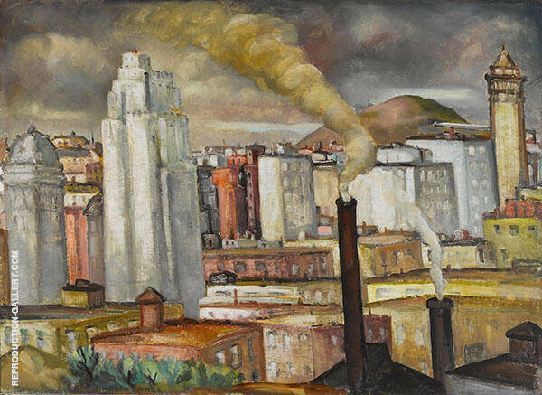 San Francisco Skyline by Rinaldo Cuneo | Oil Painting Reproduction