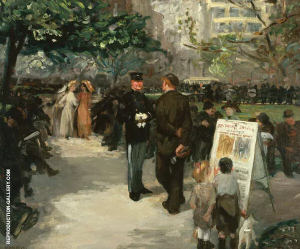 Recruiting in Union Square By John Sloan