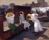 Sunday Women Drying Their Hair By John Sloan