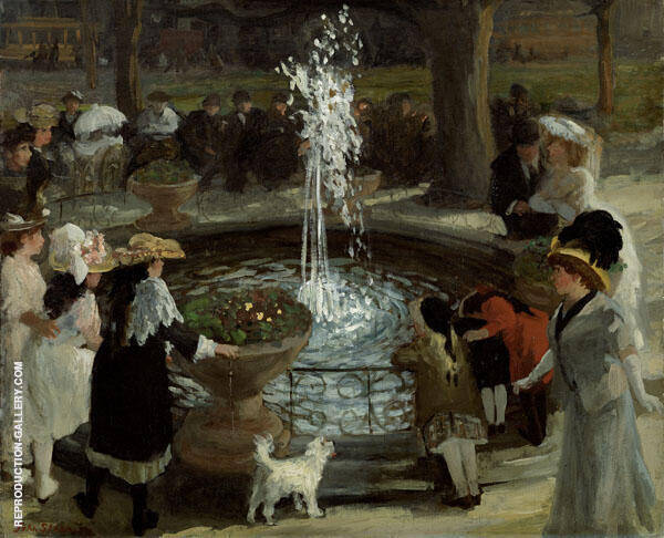 Throbbing Fountain Madison Square | Oil Painting Reproduction