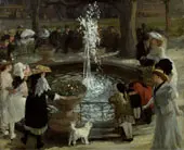 Throbbing Fountain Madison Square By John Sloan