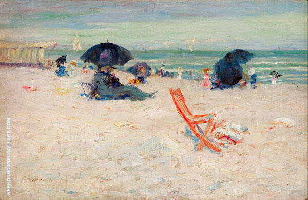 Beach at Atlantic City 1893 by Robert Henri | Oil Painting Reproduction