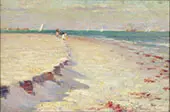 Curve of Beach Atlantic City By Robert Henri