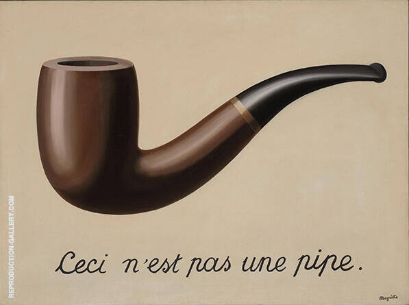 Treachery of Images c1929 by Rene Magritte | Oil Painting Reproduction