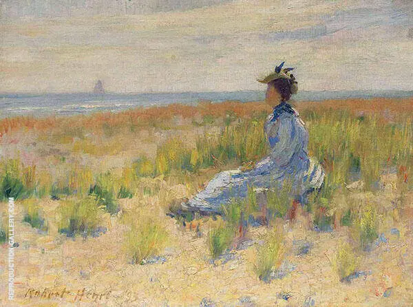 Girl Seated by The Sea 1893 By Robert Henri
