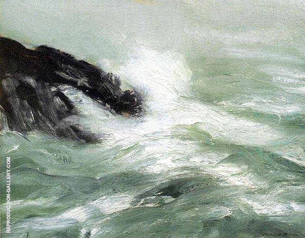 Marine Storm Sea 1911 by Robert Henri | Oil Painting Reproduction