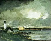 Pequot Light House Connecticut Coast 1902 By Robert Henri
