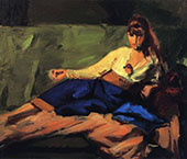 The Lounge Figure on a Couch 1916 By Robert Henri