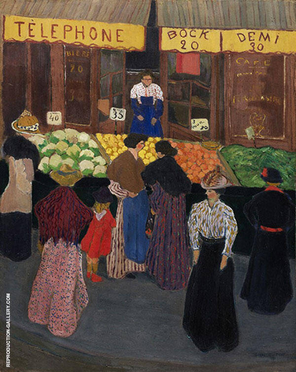 At The Market by Felix Vallotton | Oil Painting Reproduction