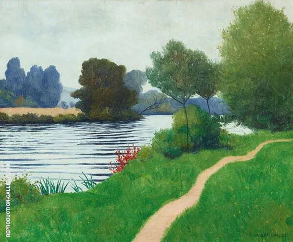 Banks of The Seine at Tournedos By Felix Vallotton