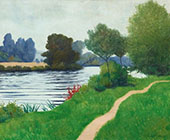 Banks of The Seine at Tournedos By Felix Vallotton