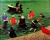 Bathing in Etretat 1899 By Felix Vallotton