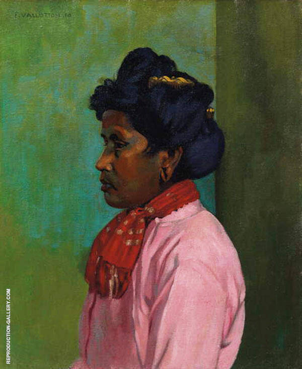 Black Woman with Pink Blouse 1910 | Oil Painting Reproduction