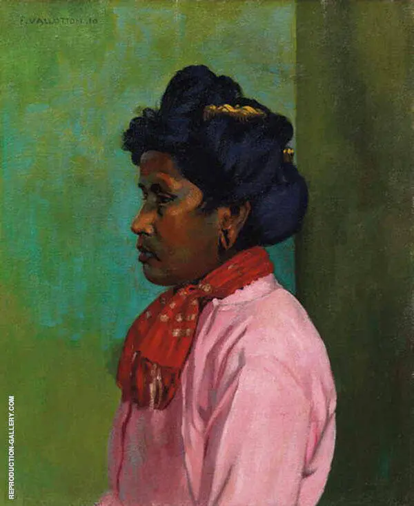 Black Woman with Pink Blouse 1910 By Felix Vallotton