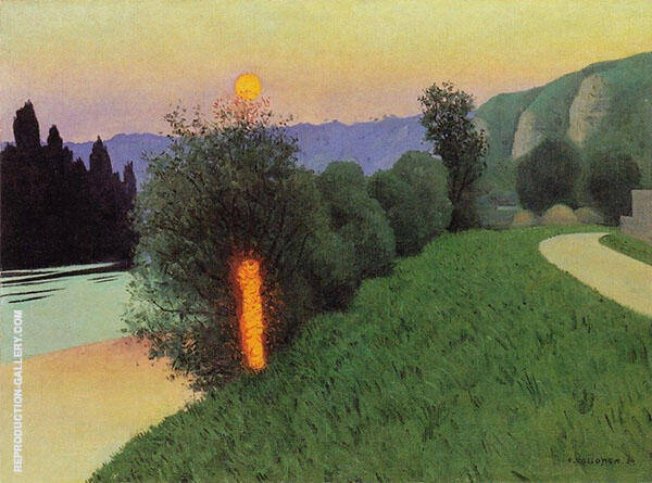 Evening in Andelys 1924 by Felix Vallotton | Oil Painting Reproduction
