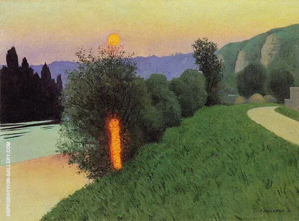 Evening in Andelys 1924 By Felix Vallotton
