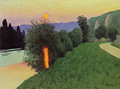 Evening in Andelys 1924 By Felix Vallotton