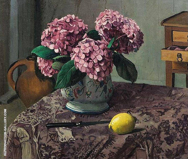 Hortensia and Lemon by Felix Vallotton | Oil Painting Reproduction