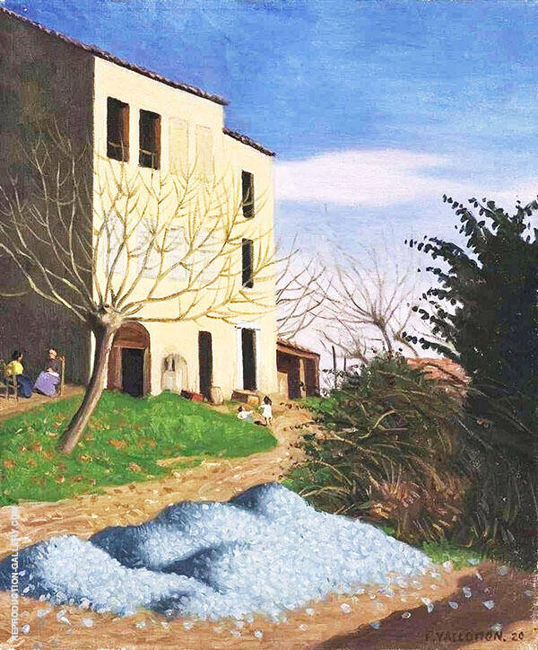 House in The Sunlight Blue Pebbles | Oil Painting Reproduction