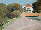 Landscape The House with The Red Roof 1924 By Felix Vallotton